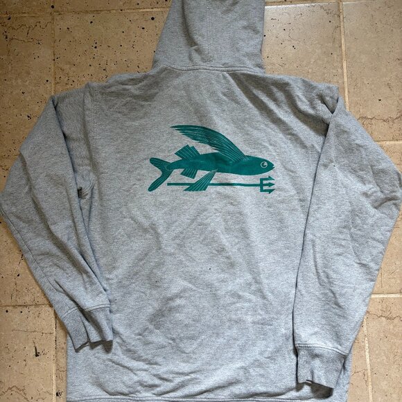 Patagonia Hoodie Mens Medium Gray Hooded Full Zip Fleece Jacket Sweatshirt - Picture 1 of 3